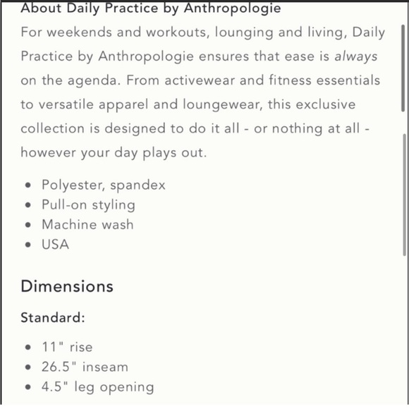 Anthropologie Daily Practice High Rise Abstract Patchwork Print Leggings S, NWOT - Picture 9 of 9